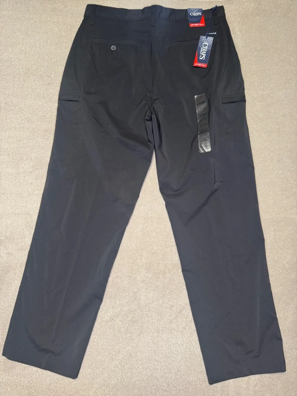 Chaps Golf Stretch Navy‎ Blue Pants Mens 32x30 Flat Front Performance Trousers